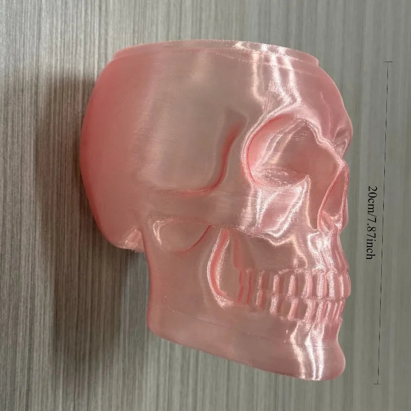 New Gothic Skull Wall Vase Wall Mounted Flower Pot Halloween Spooky Home Wall Decor Ornament