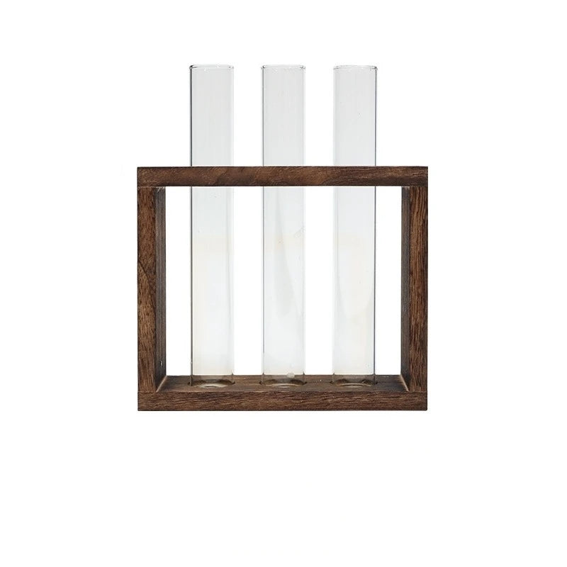 Hydroponic Test Tube Vase Set - Glass Planter for Fresh Flowers, Modern Home Decor Display