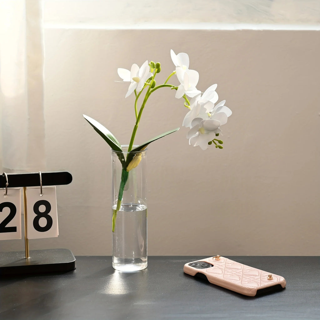 10/15/12 Plastic Cylindrical Vases, High Transparency Vase Set, Suitable for Simple Desktop Flower Arrangement Decoration